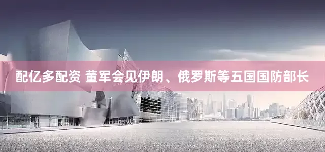配亿多配资 董军会见伊朗、俄罗斯等五国国防部长